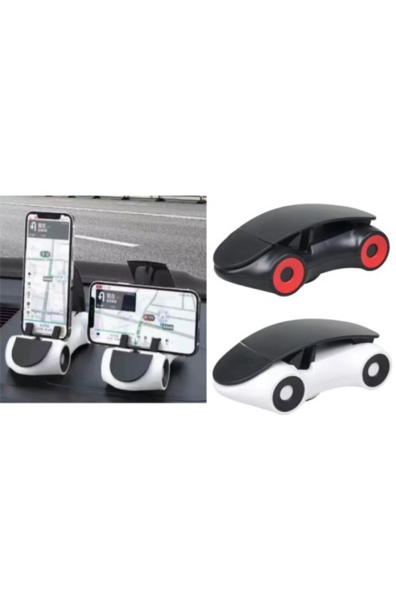 Araba Tasarımlı Araç İçi Telefon Tutucu 360 Dönebilen Ayarlı Torpido Üstü Stand