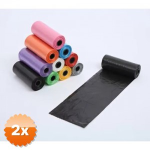 2 Paket Köpek Dışkı Poşeti 4'lü Düz Renk Set