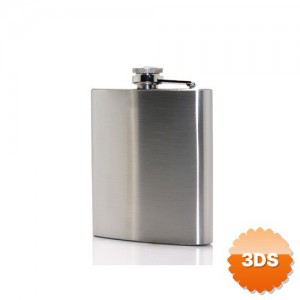 Paslanmaz Çelik 9 Oz Tekli Matara, 266 ml Menteşeli Kapaklı