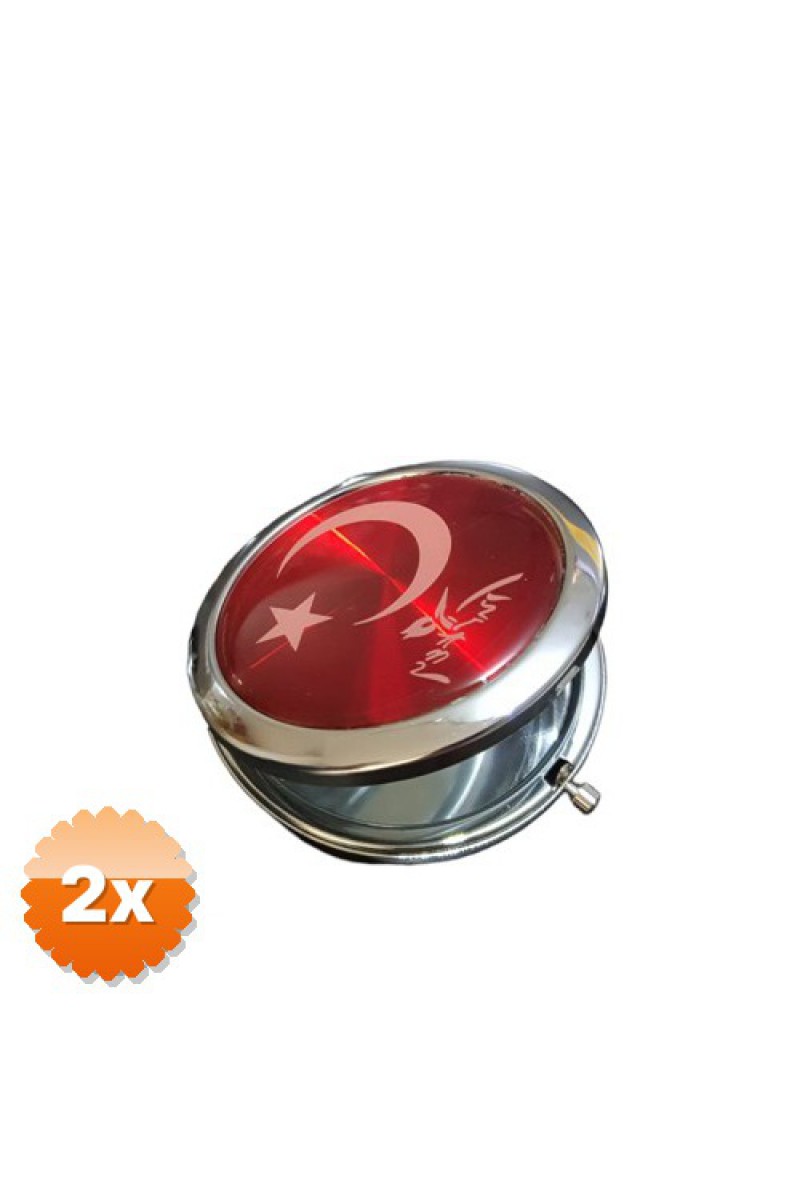 Türk Bayraklı El Aynası 7 cm
