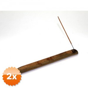 2 Adet Ahşap Kayık Tütsülük (30 cm)
