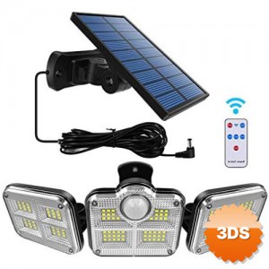 Solar Panelli Uzaktan Kumandalı 122 LED Bahçe Aydınlatması