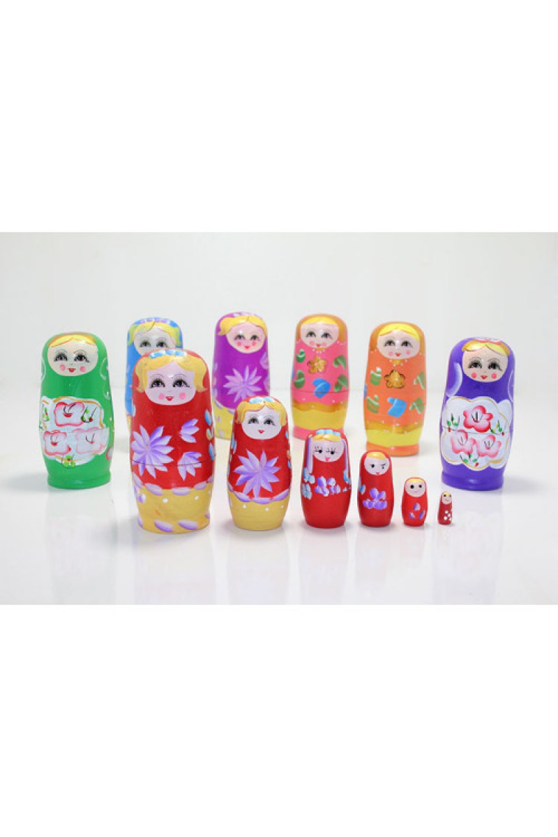 6'lı Ahşap Matruşka 14 cm