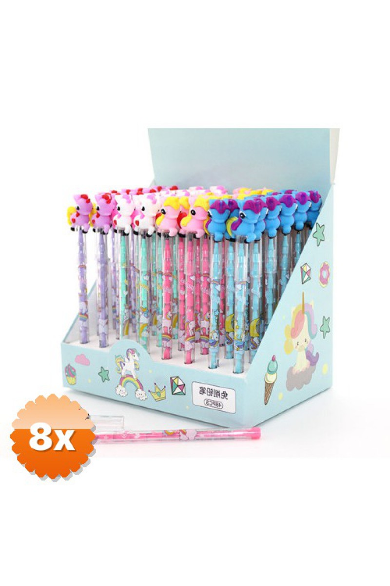 8 Adet Unicorn Kurşun Kalem 17 cm