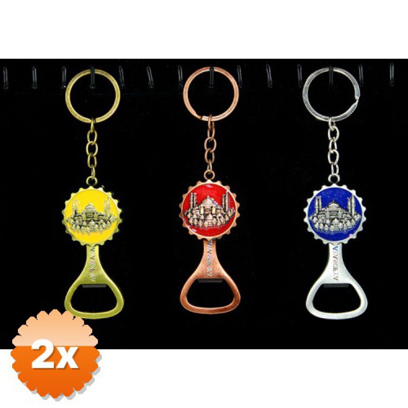 2 Adet Metal Ayasofya Anahtarlık Ve Açacak