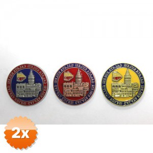 2 Adet Yöresel Galata Kulesi Magnet, 7.5 cm İstanbul Hatıra Süsü