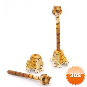 Polyester Aslan Figürlü Tükenmez Kalem 16 cm