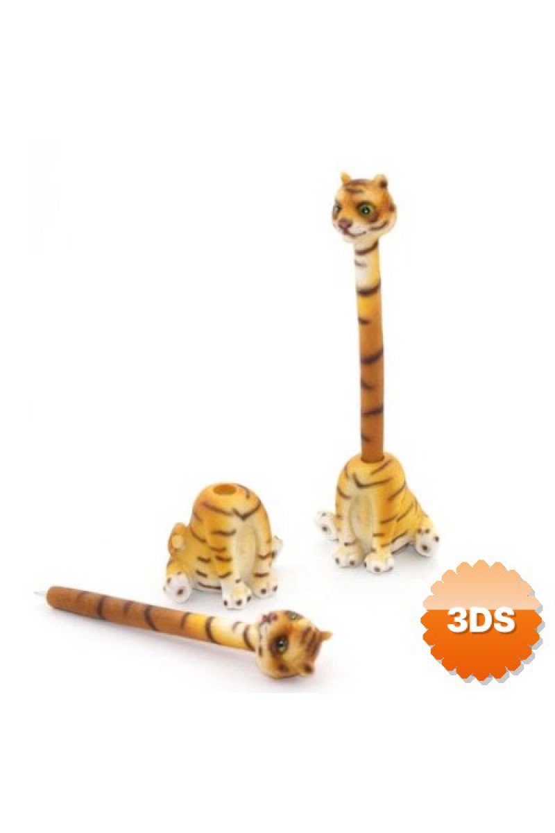 Polyester Aslan Figürlü Tükenmez Kalem 16 cm