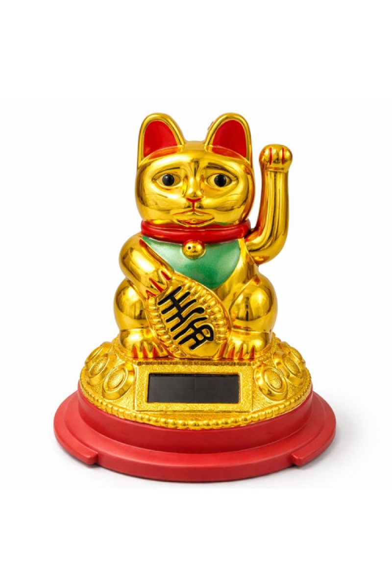 Güneş Enerjili Pati Sallayan Şans Kedisi Maneki Neko