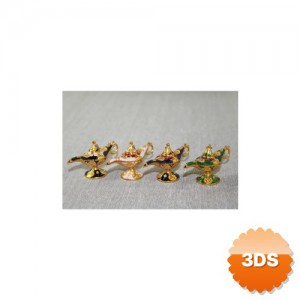 Mineli Metal Alaaddin Lambası, 6 cm Dekoratif Biblo ALK3839
