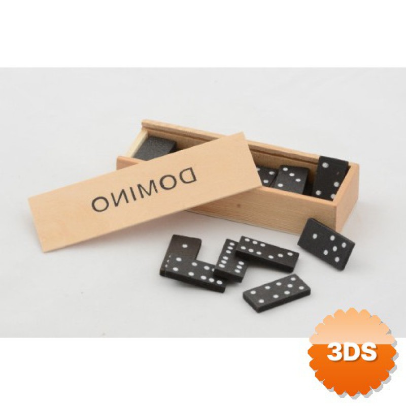 Ahsap Kutulu Domino (15x5 Cm)
