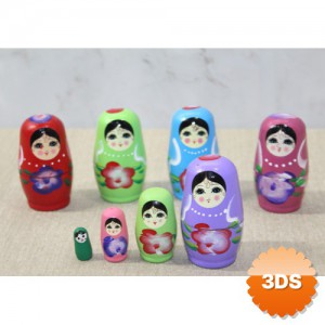 4'lü Ahşap Matruşka 8 Cm