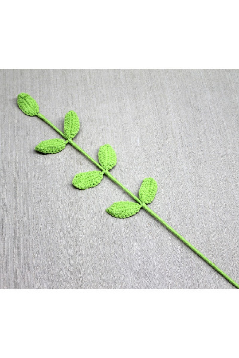 El Örgüsü Çiçek Dalı, 42 cm Amigurumi Dekoratif ALK4977