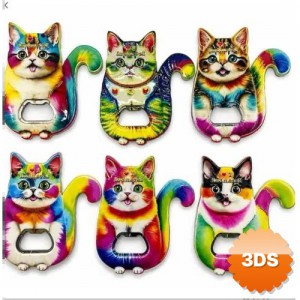 Kedi Tasarımı İstanbul Temalı Buzdolabı Süsü Magnet 11x10 cm