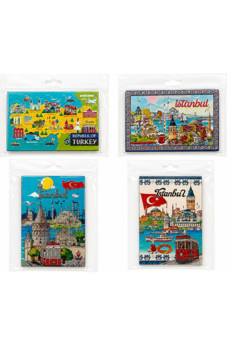 2 - Adet İstanbul Temalı Silikon Buzdolapı Süsü Magnet