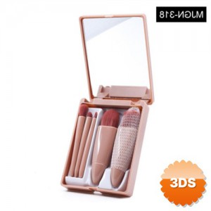 Aynalı Makyaj Fırça Seti (5'li Kutulu Set)