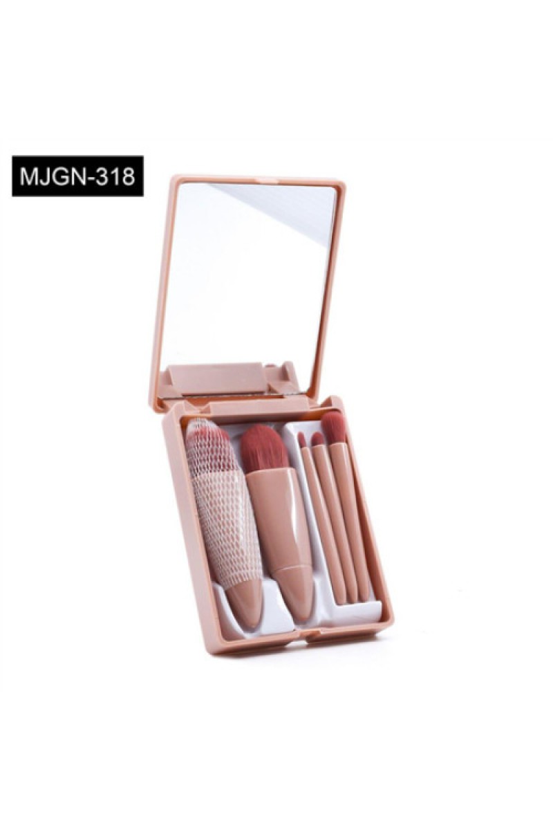 Aynalı Makyaj Fırça Seti (5'li Kutulu Set)