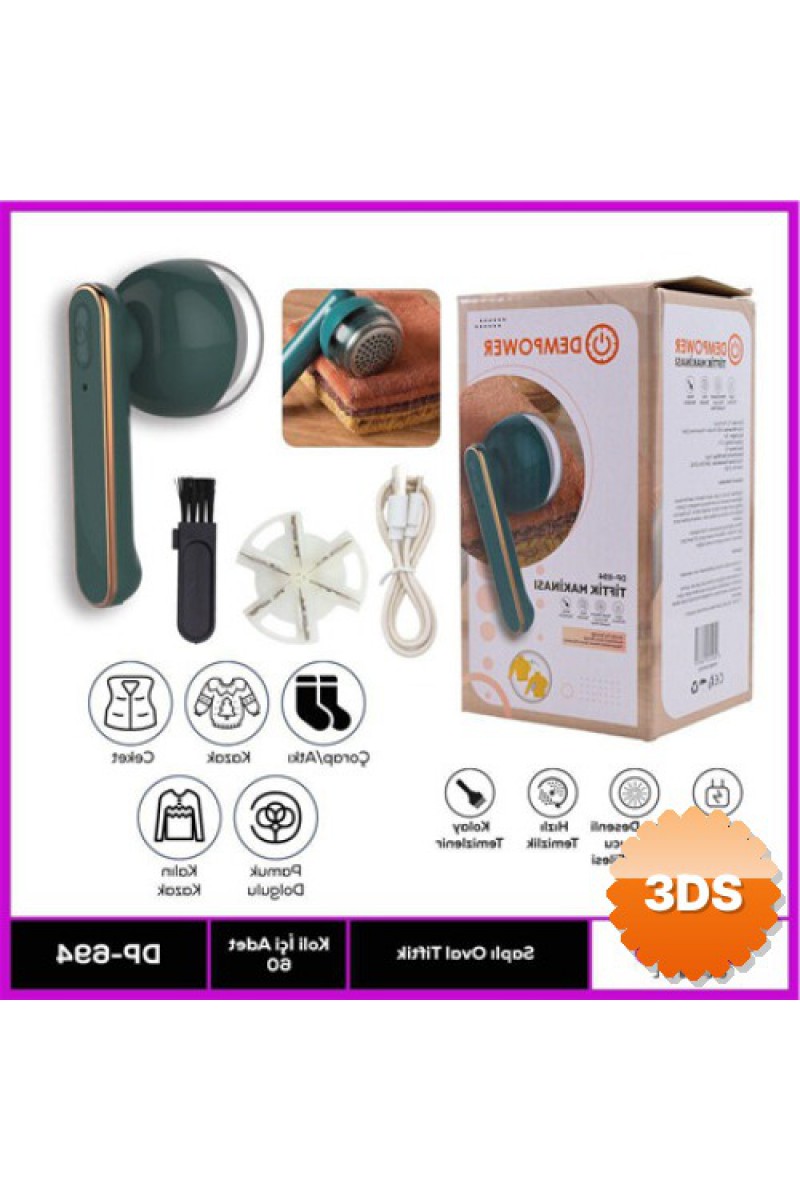Saplı Oval Tiftik Makinesi Kablosuz Şarjlı
