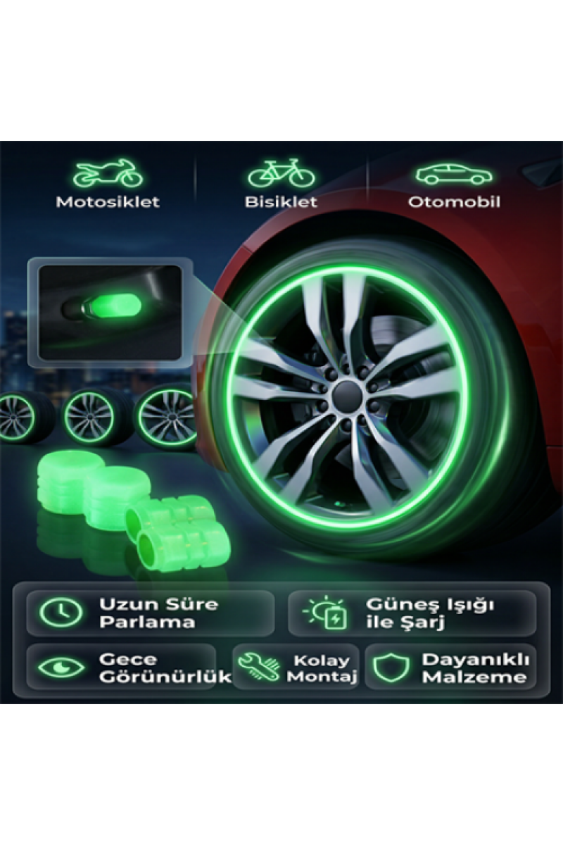 Fosforlu Gece Parlayan Sibop Kapağı