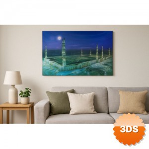 Mescid-i Nebevi Duvar Tablosu 5D Reçine Elmas 40x60 cm