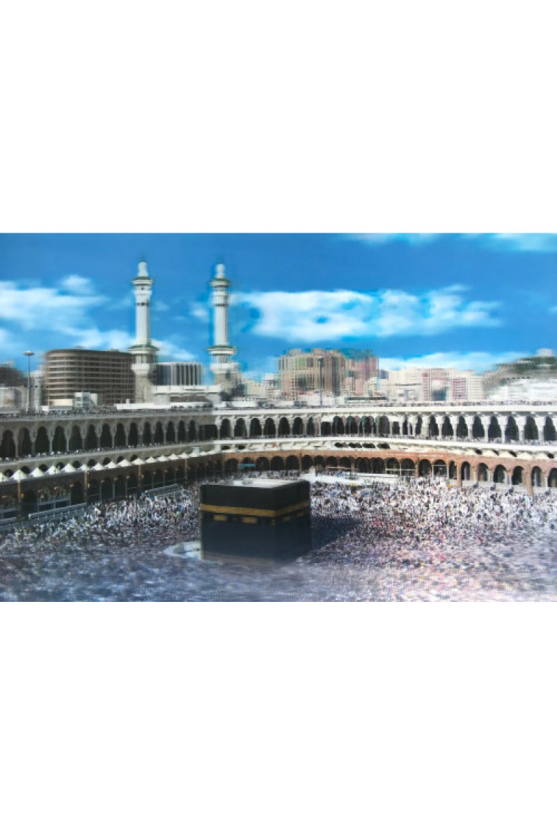 3 Boyutlu Kabe Resmi Mekke Tablosu 40x60 cm