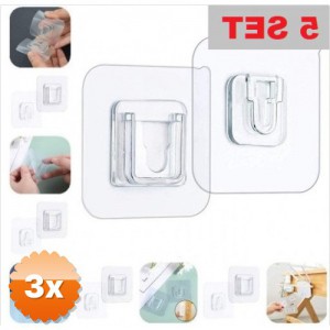 3 Paket Geçmeli Klips Eşya Sabitleme Askısı 5 SET