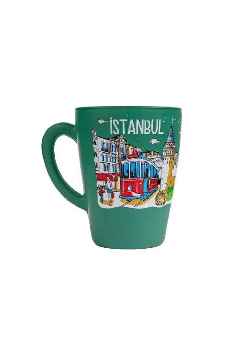 İstanbul Temalı Cam Kupa Bardak