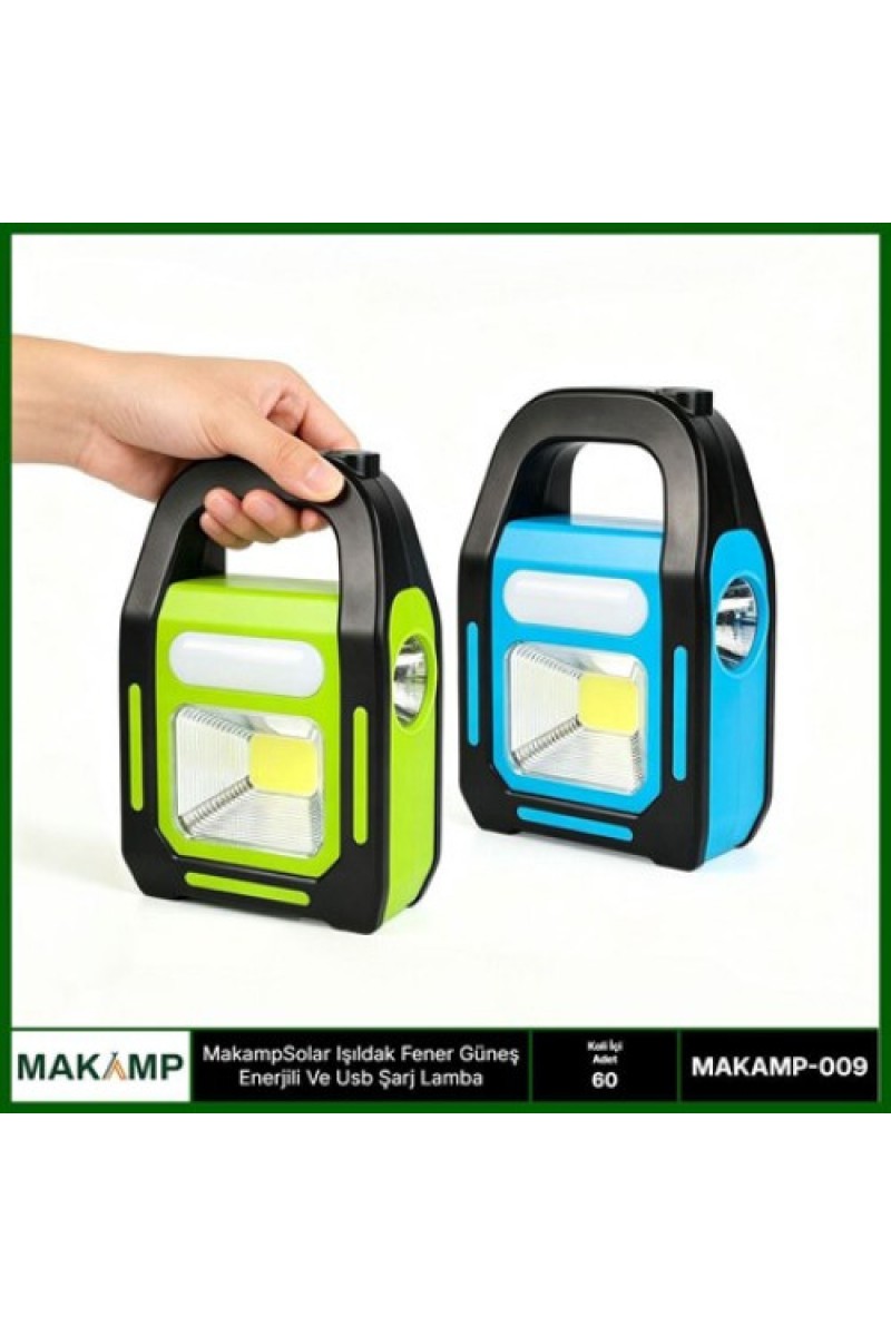 Solar Işıldak Fener USB Şarj Lamba