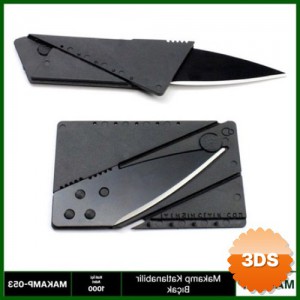Katlanabilir Kart Şeklinde Bıçak, 85.6x54 mm Cüzdan Boyutu