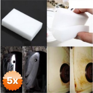 5 Adet Nano Silgi Sihirli Sünger Beyaz 10x6x2 cm