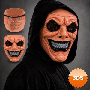 Siya​h Ağız ve Beyaz Diş Detaylı File Gözlü Maske