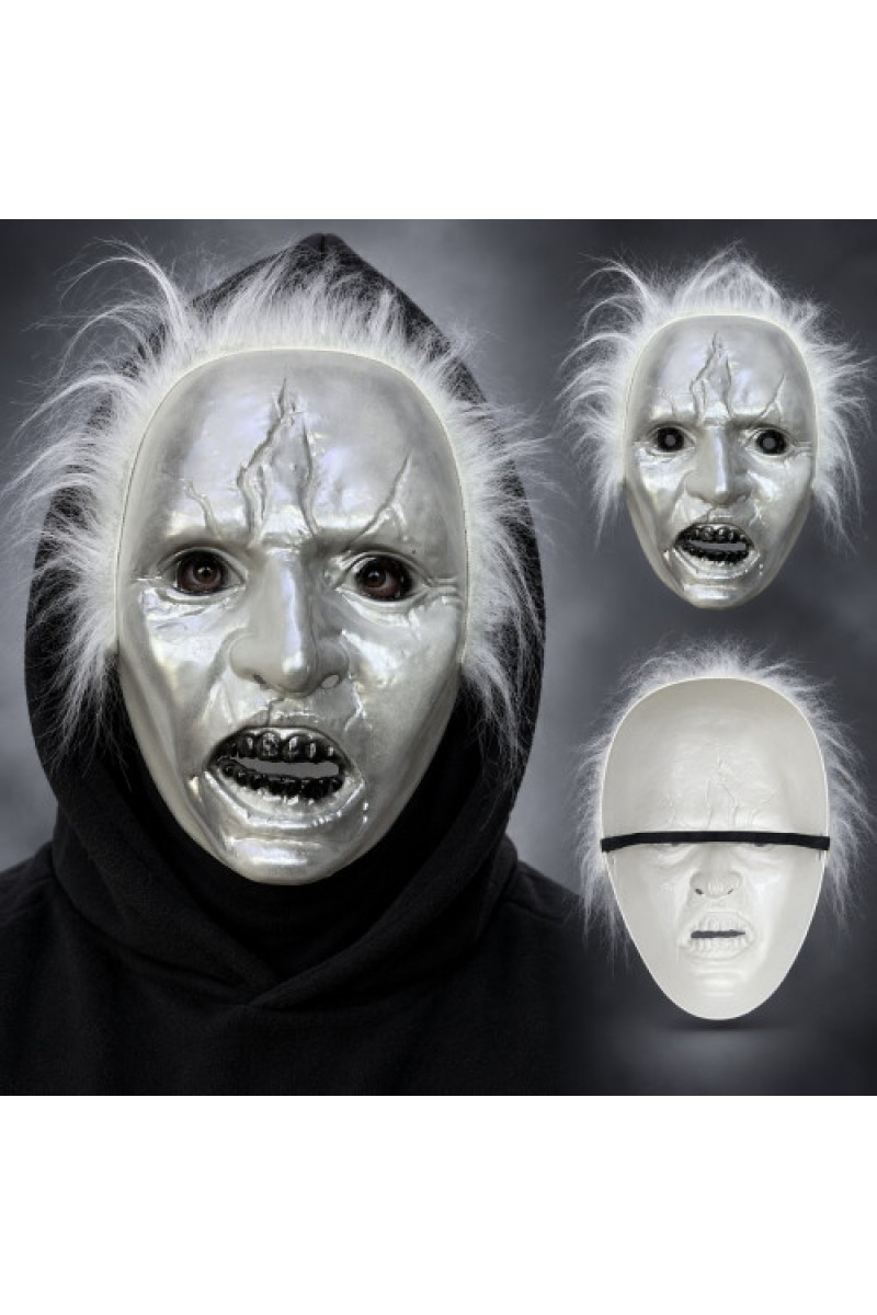 Beyaz Saçlı Michael Myers Plastik Korku Maskesi