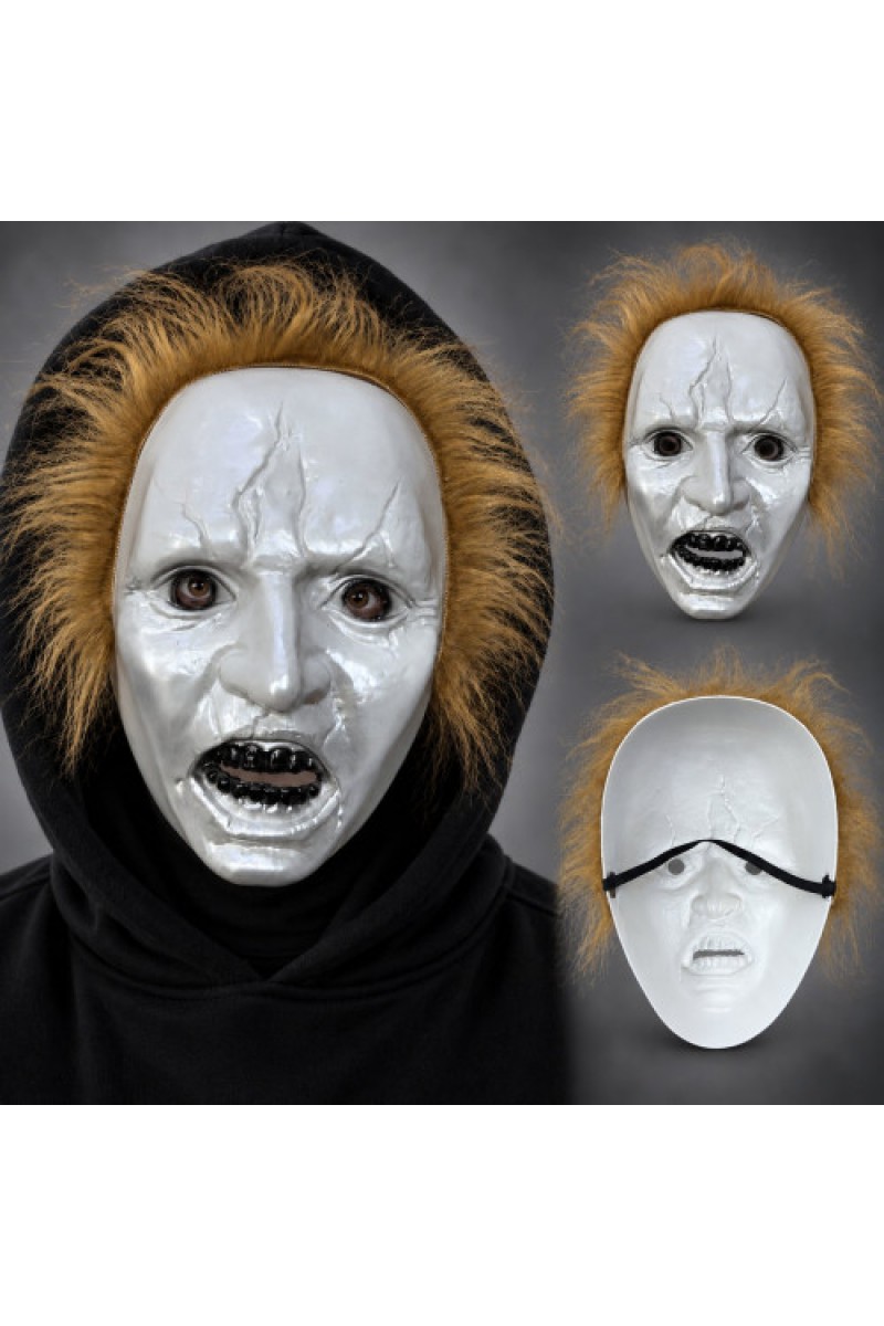 Kahverengi Saçlı Michael Myers Plastik Korku Maskesi Elastik Lastikli