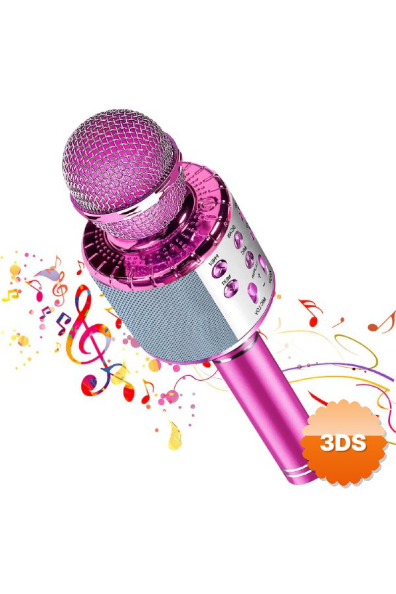 Kablosuz Hoparlörlü Bluetooth Karaoke Mikrofonu USB ve Micro SD Destekli