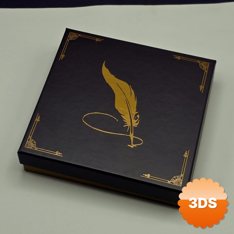 Yaprak Desenli Mor Deri Defter ve Metal Roller Kalem Seti