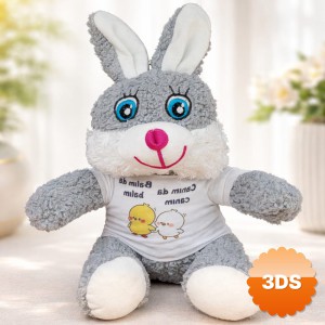 Canım da Canım Balım da Balım Tişörtlü Sevimli Peluş Tavşan 25 cm
