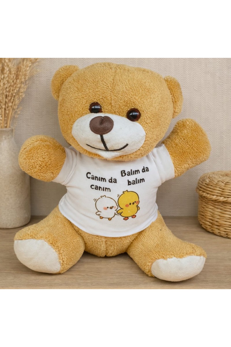 Canım da Canım Balım da Balım Tişörtlü Peluş Ayıcık 25 cm