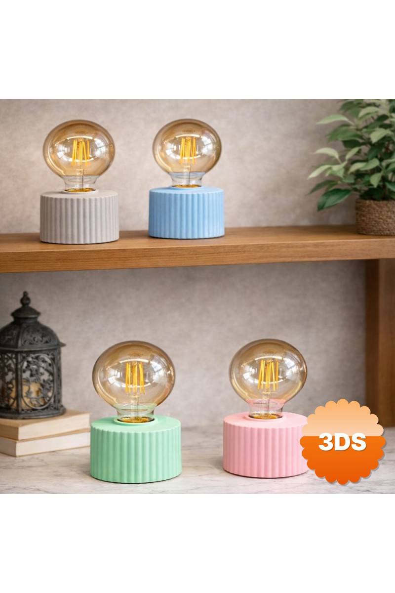 Ampul Tasarımlı Retro Masa Lambası 15x7.5 cm Pilli