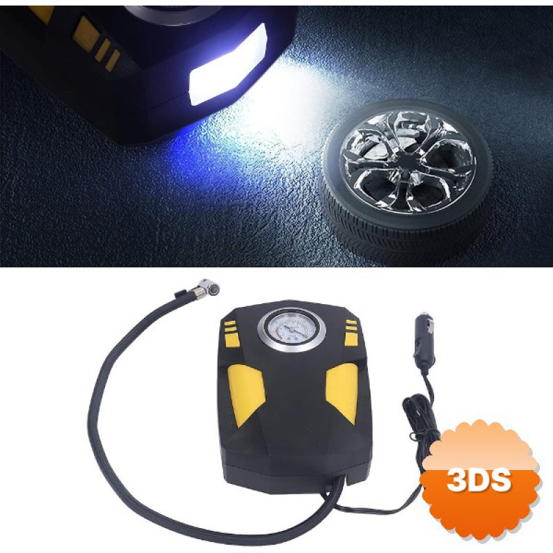 Profesyonel Analog Basınç Göstergeli Hava Kompresörü 12V LED Işıklı
