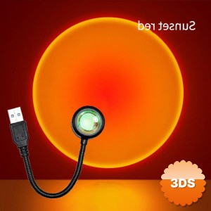 Taşınabilir USB Sunset Gün Batımı Ambiyans Işığı Lamba 360 Derece