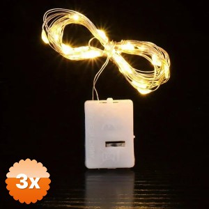 3 Adet 1.5 Metre Pilli Peri LED Gün Işığı