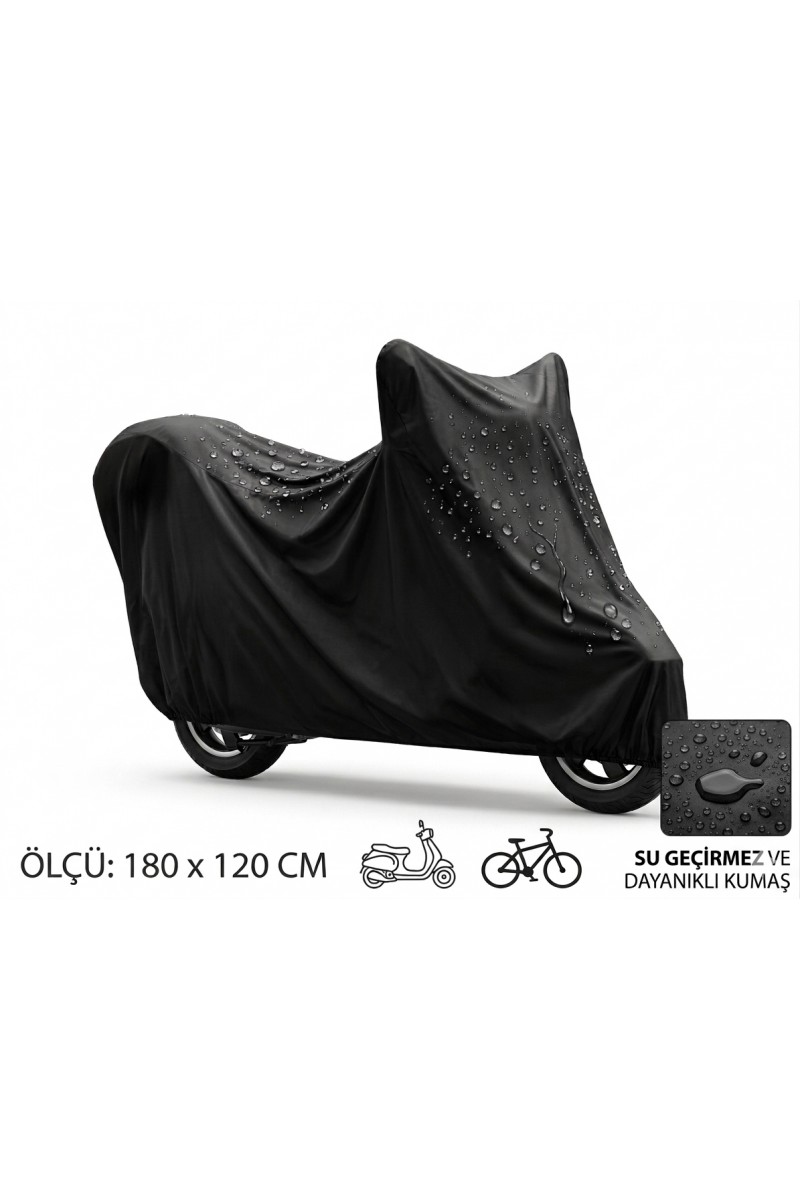 Motosiklet ve scooter koruma brandası 180 x 120 cm