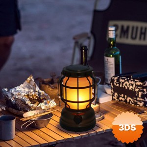 Solar Şarjlı 2 Modlu Dekoratif Kamp Lambası Retro Gaz Lambası Formu