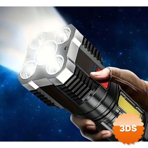 USB Şarjlı 4 Modlu El Feneri 150 mAh Multi LED