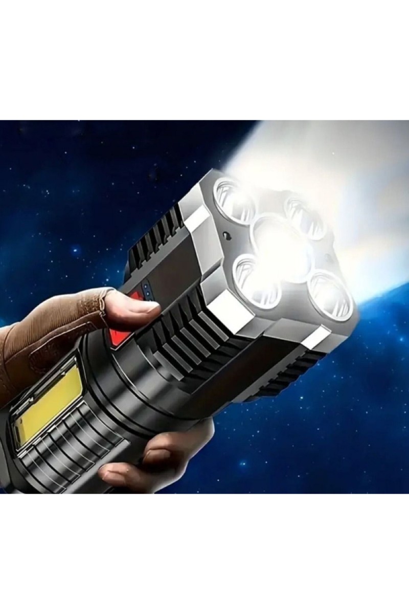 USB Şarjlı 4 Modlu El Feneri 150 mAh Multi LED