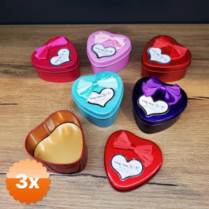 3 Adet Kalpli Metal Hediye Kutusu Dekoratif Tasarım 7x6x3.5 cm