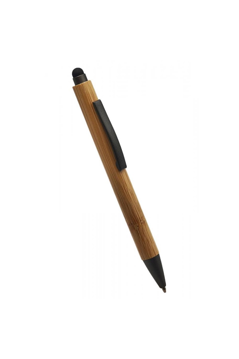 Touchpen Tükenmez Kalem Dokunmatik Ekran Uyumlu Bambu Gövde