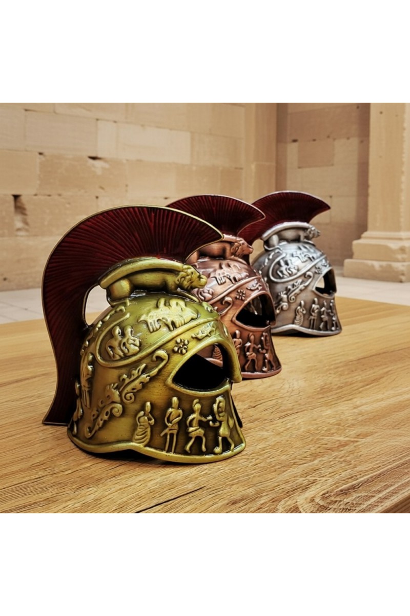 Metal Dekoratif Şövalye Miğferi Tarihi Tasarım 10x5 cm