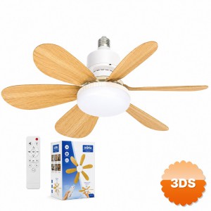 Tavan Vantilatörü ve LED Avize Uzaktan Kumandalı 6 Kanatlı 52 cm
