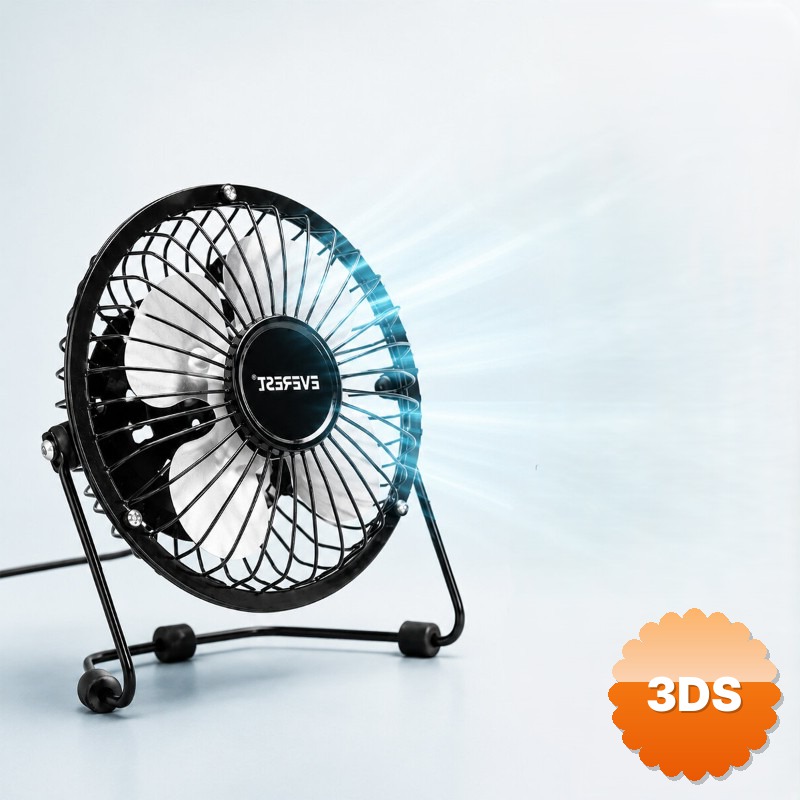 Masaüstü Mini USB Fan Metal Gövdeli Ultra Sessiz